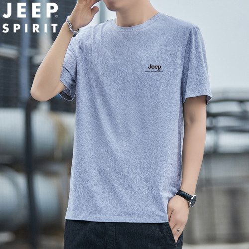 新圖JEEP SPIRIT夏季透氣圓領印花休閒短袖t恤衫HL279052