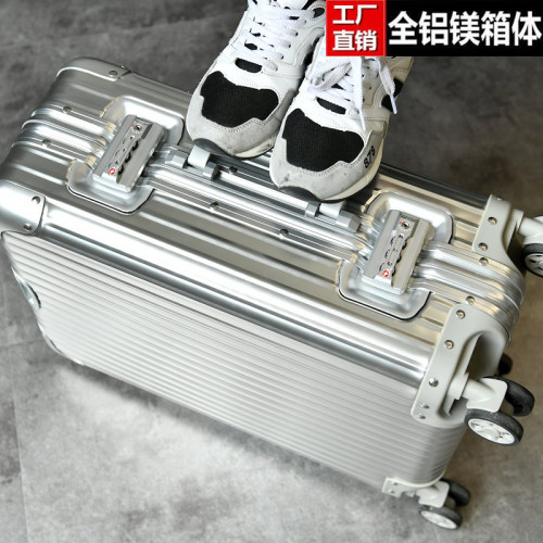 全鋁鎂合金拉桿箱22寸金屬男女萬向輪行李箱26寸全鋁登機旅行箱子