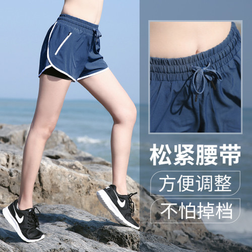 大碼瑜伽短褲女寬松胖MM夏季健身速乾運動褲防走光高腰外穿健美褲