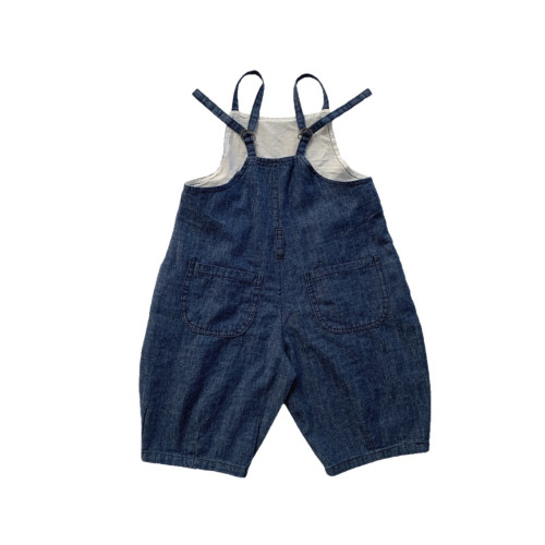 GL-kids韓版夏季新品男女寶輕薄牛仔背帶褲 兒童寬松版洋氣背帶褲