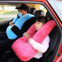 網紅多功能汽車U型抱枕靠墊毛絨玩具防撞車用睡覺神器生日禮物女