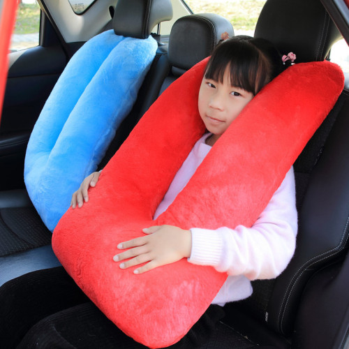 網紅多功能汽車U型抱枕靠墊毛絨玩具防撞車用睡覺神器生日禮物女