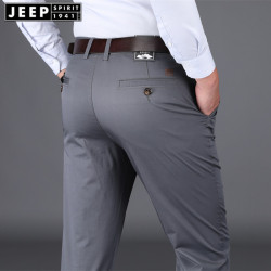 JEEP SPIRIT男裝休閒褲寬松直筒季新款長褲大碼褲子