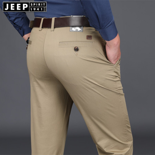 JEEP SPIRIT男裝休閒褲寬松直筒季新款長褲大碼褲子