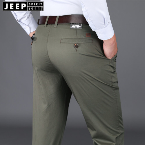JEEP SPIRIT男裝休閒褲寬松直筒季新款長褲大碼褲子