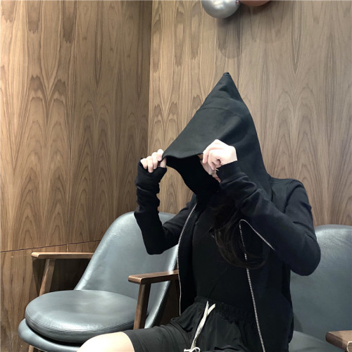 暗黑鬼步舞原創男開衫衛衣刺客信條連帽巫師鬭篷披風長袖情侶外套