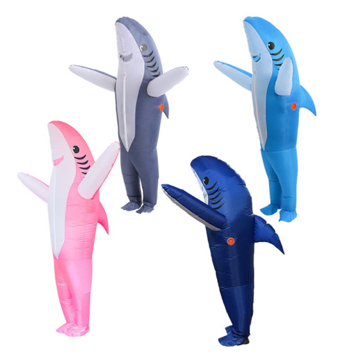 萬聖節演出服裝鯊魚充氣服cosplay聚會角色扮演人偶充氣服裝
