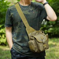 男軍迷胸包鞍袋包戶外運動大腿包戰術單肩斜後後背包馬鞍包相機包輕量