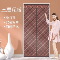 棉門簾防風防寒保暖門簾免打孔自粘遮擋簾家用棉擋風冬季隔冷熱
