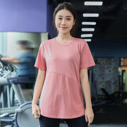 大碼運動t恤女夏寬松跑步200斤訓練速乾健身衣胖mm短袖瑜伽服上衣