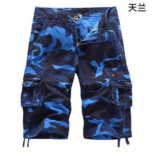 夏季男士工裝5分褲多口袋休閒中褲青年沙灘褲083