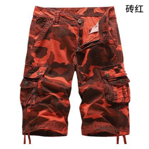 夏季男士工裝5分褲多口袋休閒中褲青年沙灘褲083