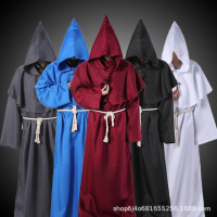 中世紀僧侶服巫師牧師cos服萬聖節死神長袍cosplay角色扮演服裝