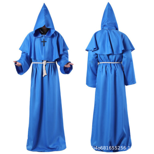 中世紀僧侶服巫師牧師cos服萬聖節死神長袍cosplay角色扮演服裝
