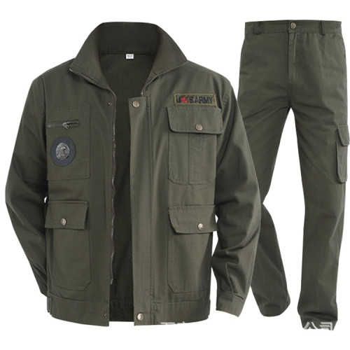 工作服套裝男工裝加厚工裝建築工地汽修電銲服春秋勞保服褲子
