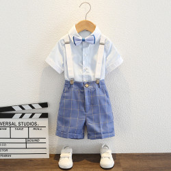 六一兒童西裝套裝花童禮服鋼琴演出服馬甲男孩小主持人男童西服夏