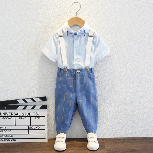 六一兒童西裝套裝花童禮服鋼琴演出服馬甲男孩小主持人男童西服夏