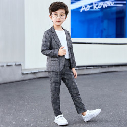 男兒童西裝套裝休閒西服男孩春秋韓版潮春裝童裝小孩演出鋼琴禮服
