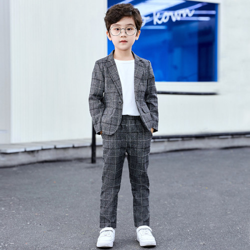 男兒童西裝套裝休閒西服男孩春秋韓版潮春裝童裝小孩演出鋼琴禮服