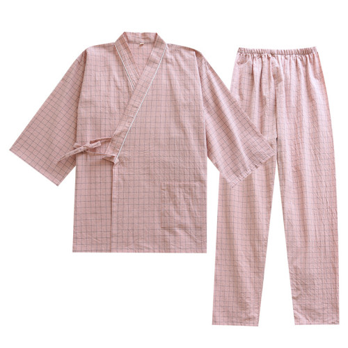 夏季新款情侶家居和服套棉質男女式春秋薄款睡衣