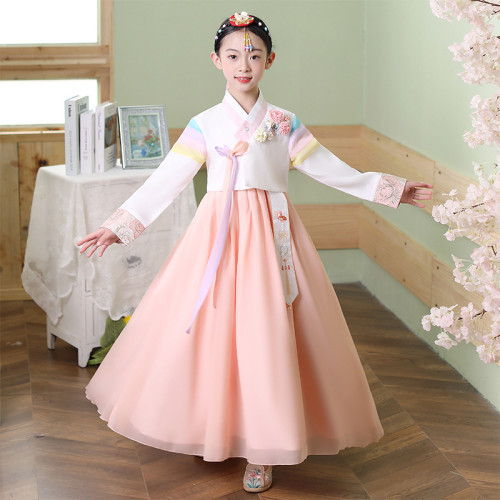新款女童韓服民族服朝鮮族服裝學生表演韓服節日六一演出禮服