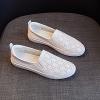 2026新款頭層牛皮女鞋簡約柔軟平底舒適懶人鞋套腳樂福真皮小白鞋