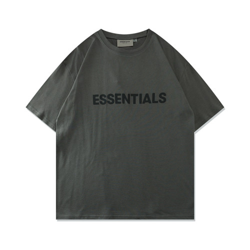 2021FEAR OF GOD復線ESSENTIALS新款胸前字母壓膠短袖