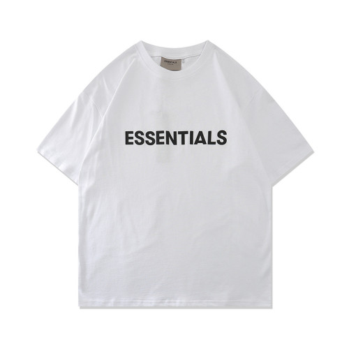 2021FEAR OF GOD復線ESSENTIALS新款胸前字母壓膠短袖