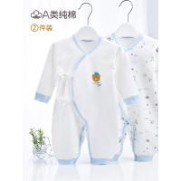 上新嬰兒衣服春秋四季a類純棉新生兒寶寶爬服對開無骨長袖連體衣