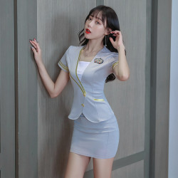 1236-1足浴技師工作服新款秋冬酒店職業裝桑拿足療店套裝優雅