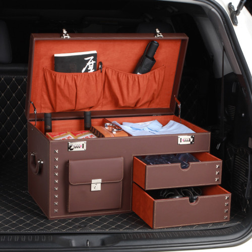 海德林汽車收納箱密碼鎖SUV後備箱儲物箱抽屜式車用整理箱 海德林汽車收納箱密碼鎖SUV後備箱儲物箱抽屜式車用整理箱