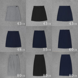 裙長43~80 優等生不良裙純色百褶裙正統JK製服裙學生高腰日系長裙