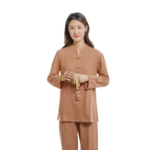居士服禪修服茶服棉麻瑜伽服套裝風禪意男女中式唐裝