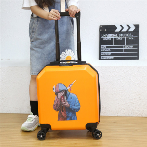 禮品兒童行李箱萬向輪拉桿箱18寸磨砂靜音寶寶旅行箱可