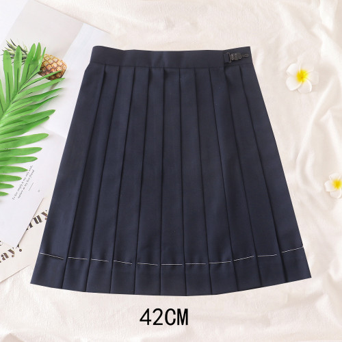 JK製服純色百褶裙正統JK製服裙學生高腰日系長裙優等生裙