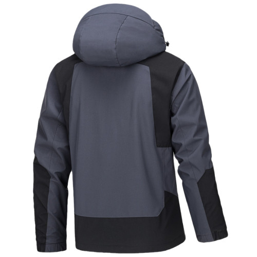 歐碼沖鋒衣男夾克薄款戶外防風防水連帽情侶登山服外套