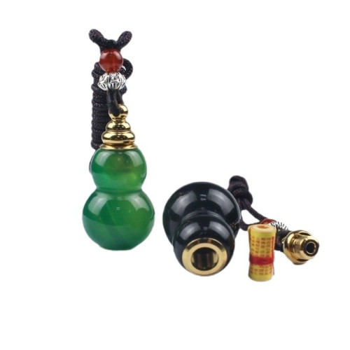 天然瑪瑙玉髓水晶可打開空心玉葫蘆香水精油硃砂楞嚴寶石吊墜項鍊