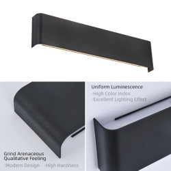 簡約北歐超薄led長條壁燈智能遙控氛圍現代臥室床頭工程walllight