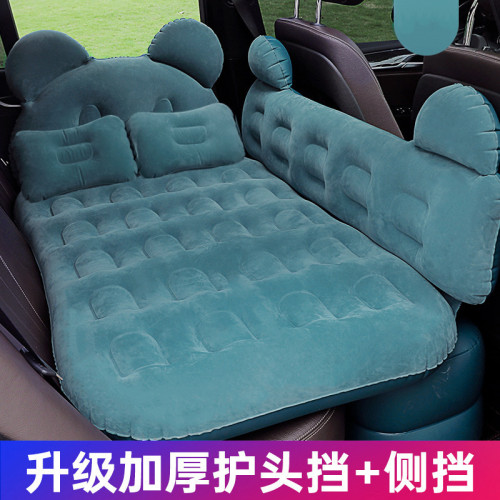 卡通款車用充氣床戶外旅行植絨床墊汽車後座後備箱睡墊氣墊床通用