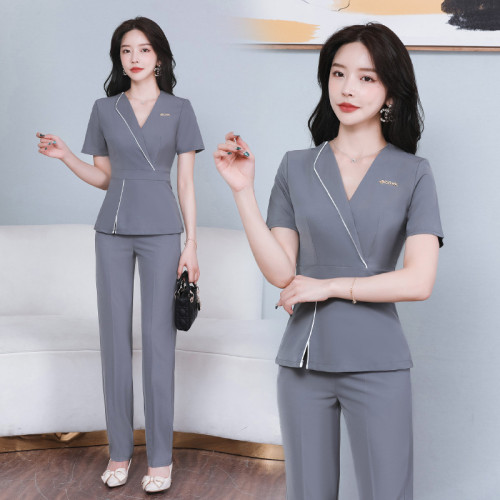 足療足浴按摩師工作服 洗浴桑拿技師服 美容SPA養生館工衣236短袖