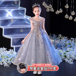 2022春季兒童禮服公主裙女童蓬蓬紗高級洋氣生日花童婚禮走秀人