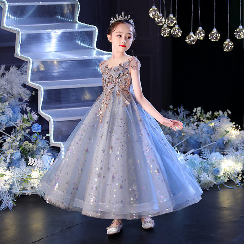 2022春季兒童禮服公主裙女童蓬蓬紗高級洋氣生日花童婚禮走秀人