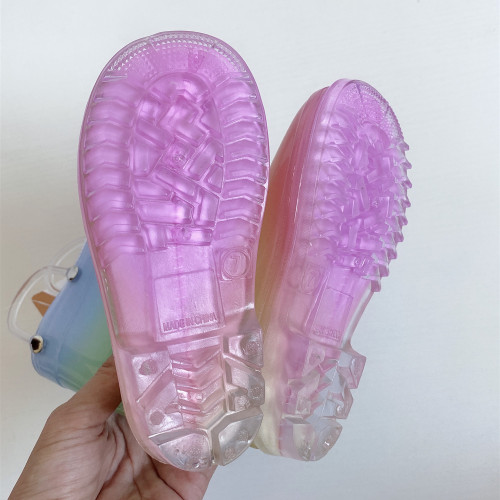 外單兒童中筒彩虹防水防滑雨鞋四季通用女款幼兒寶寶水靴親子裝
