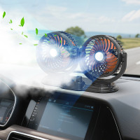 車閃F621 車用雙頭風扇 可旋轉可轉頭5v 12 v24v汽車車內創意