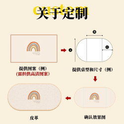 來圖制作.加logo.皮革桌布桌墊免洗防油咖啡盃墊批髮一件代髮跨境