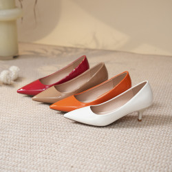 職業高跟鞋女尖頭淺口大碼單鞋超纖黑色中跟細跟ol空姐正裝工作鞋