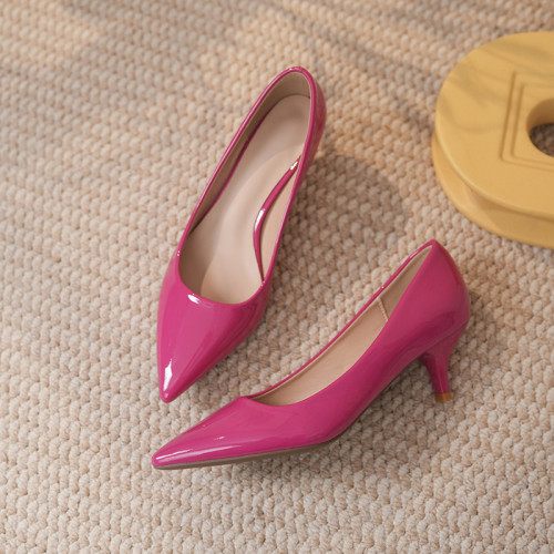 職業高跟鞋女尖頭淺口大碼單鞋超纖黑色中跟細跟ol空姐正裝工作鞋 職業高跟鞋女尖頭淺口大碼單鞋超纖黑色中跟細跟ol空姐正裝工作鞋