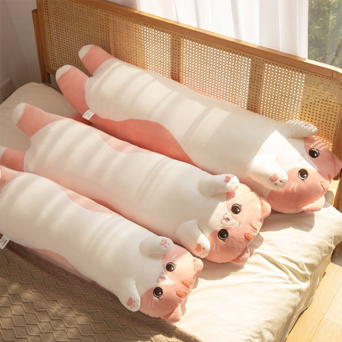 貓咪玩偶抱枕女生睡覺毛絨玩具公仔柔軟抱睡長條枕夾腿大娃娃玩偶 貓咪玩偶抱枕女生睡覺毛絨玩具公仔柔軟抱睡長條枕夾腿大娃娃玩偶