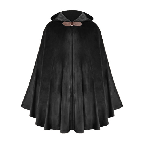 萬聖節連帽鬭篷中世紀披風海盜長袍老遊俠演出服