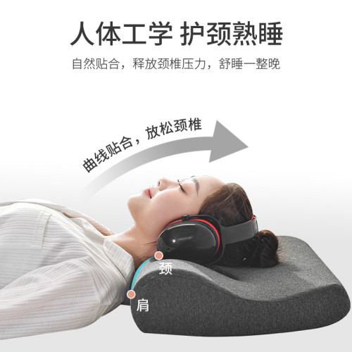 納耳枕頭不壓耳枕3M隔音耳機適配專用帶孔單人護耳記憶棉護頸枕芯